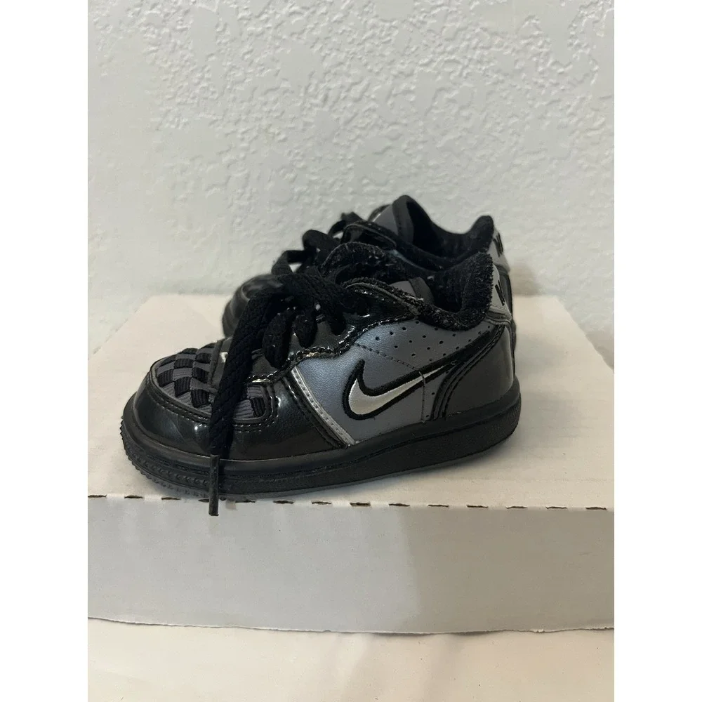 Nike Air Zoom Infiltrator Black Gray Toddler Child 5C Checkered 312818-002 2008
